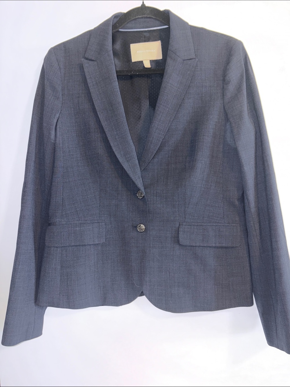 Banana Republic Women's Navy Two-Button Tailored Blazer